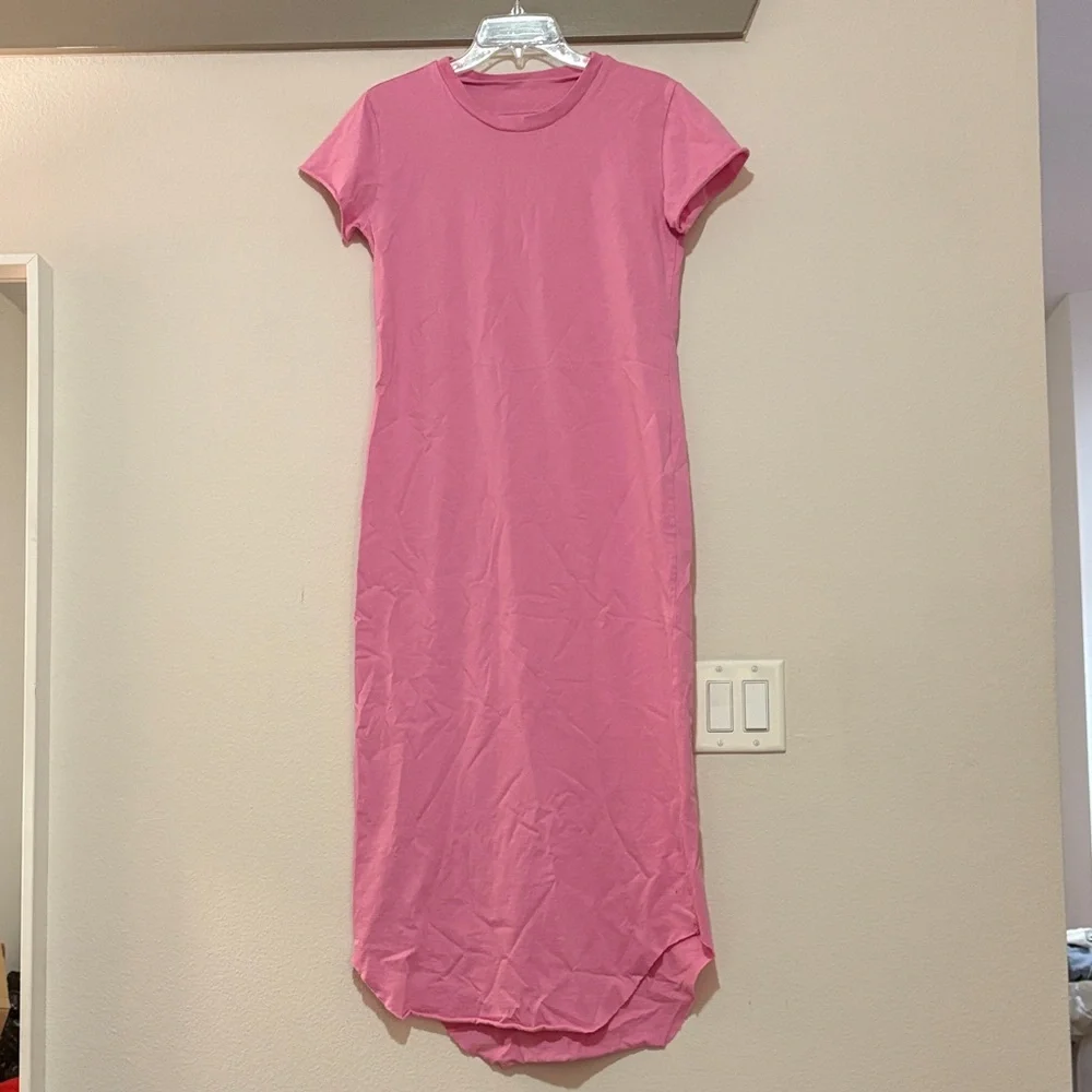 Frank & Eileen Harper Perfect Tee Madi Dress in Pink Lemonade SZ S VGUC - Picture 2 of 7